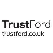 TrustFord logo with the website address trustford.co.uk written below in black text on a white background.
