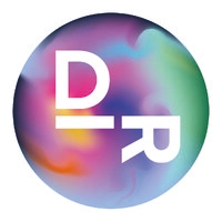 A circular logo with a colorful, abstract gradient background and the white letters "DR" in bold font.