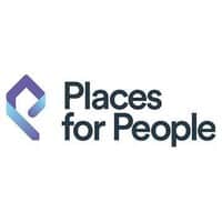 Places for People logo with a geometric "P" symbol in blue and purple shades next to the organization’s name in bold black text on a white background.